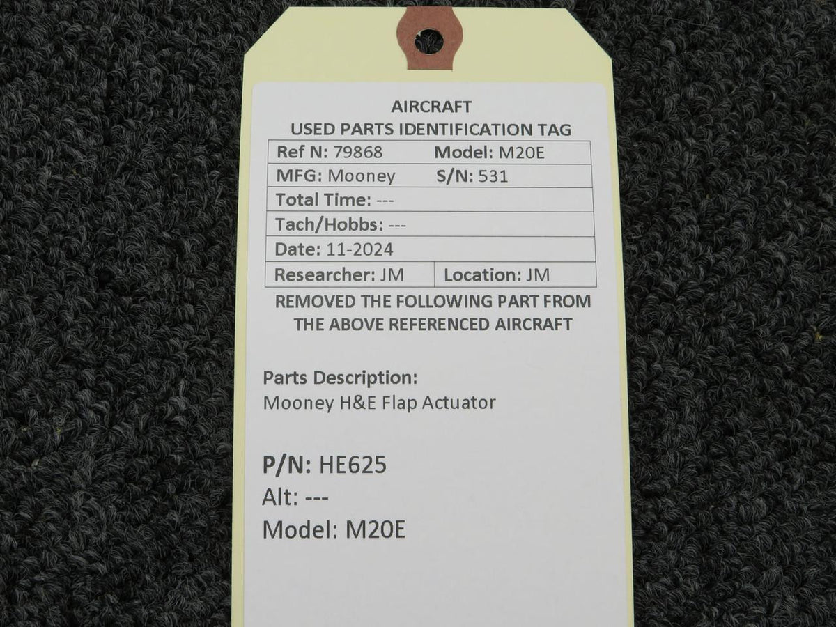 HE625 Mooney M20E H&E Hydraulic Flap Actuator