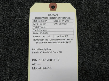 Beechcraft Parts 101-120063-16 Beechcraft KA-200 Fuel Cell Door RH