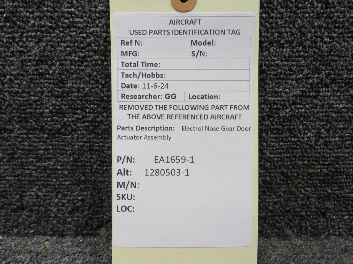 Electrol EA1659-1 (Alt: 1280503-1) Electrol Nose Gear Door Actuator Assembly