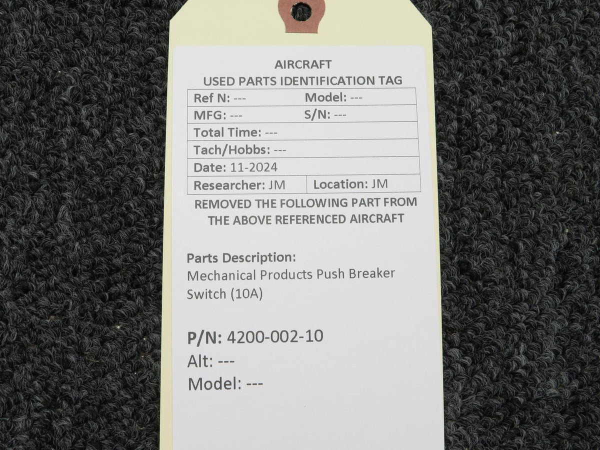 Mechanical Products 4200-002-10 Mechanical Products Push Breaker Switch (10A)
