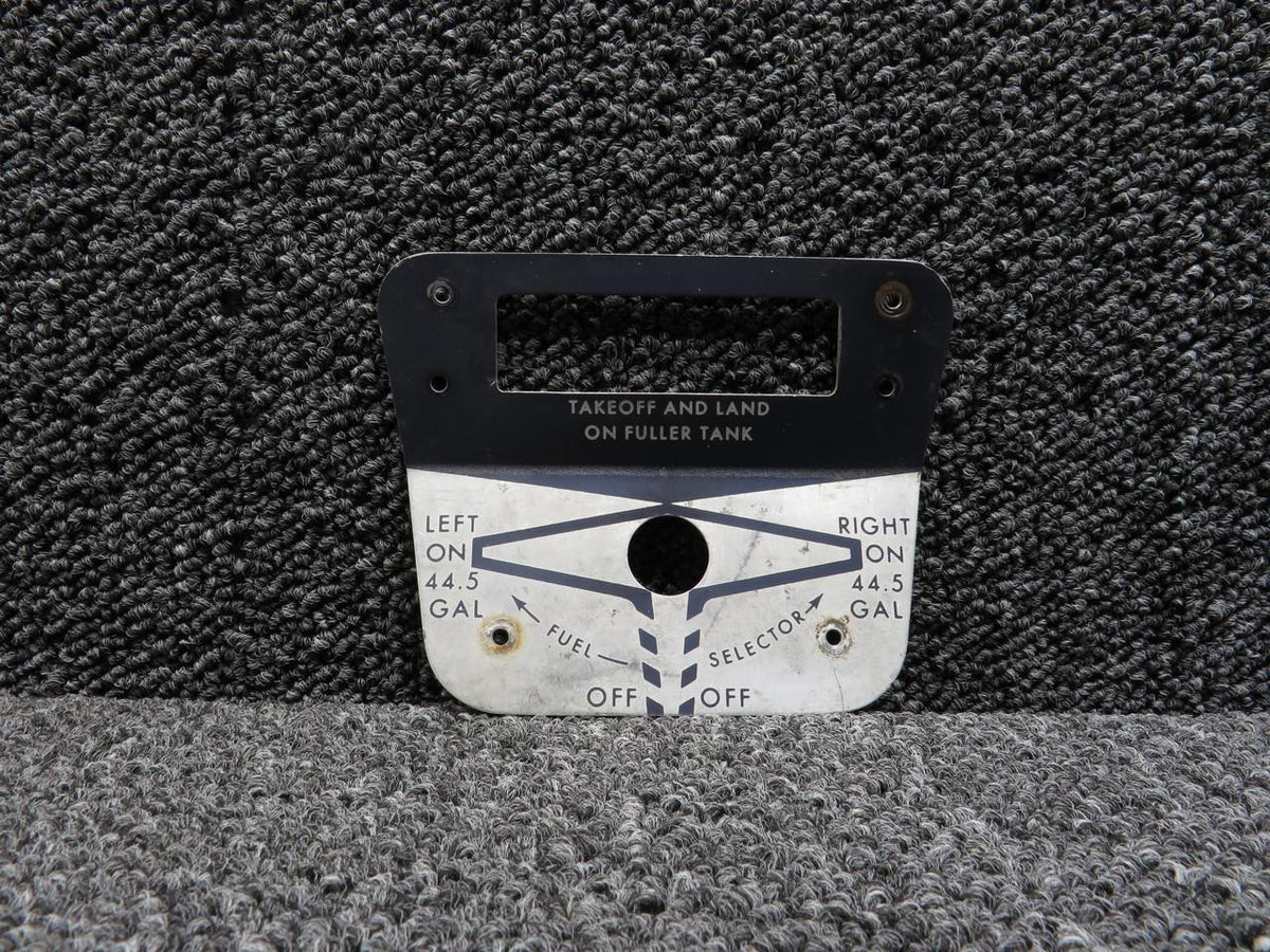 Cessna Aircraft Co 2113067-1 Cessna 210 Fuel Selector Placard