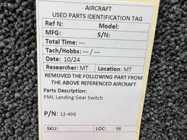 PML 12-496 PML Landing Gear Switch