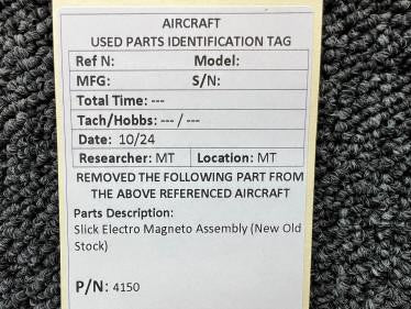 Slick Electro 4150 Slick Electro Magneto Assembly (New Old Stock)