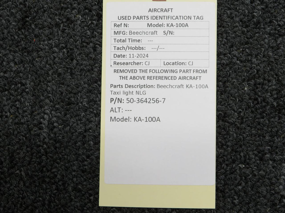 Beechcraft Parts 50-364256-7 KA-100A Beechcraft Taxi Light NLG