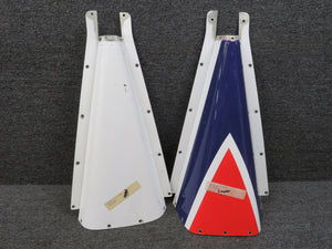 5112001-16, 5112001-10 Cessna 414 Upper & Lower Tail Fairing Assembly (Striped)