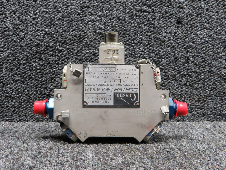 208200-5003F (Alt: 9912051-1C) Berter Check Valve and Flow Detector Assembly