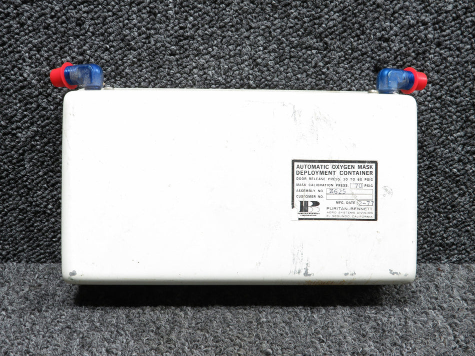 Z625 Puritan-Bennett Automatic Oxygen Mask Deployment Container with 2 Mask