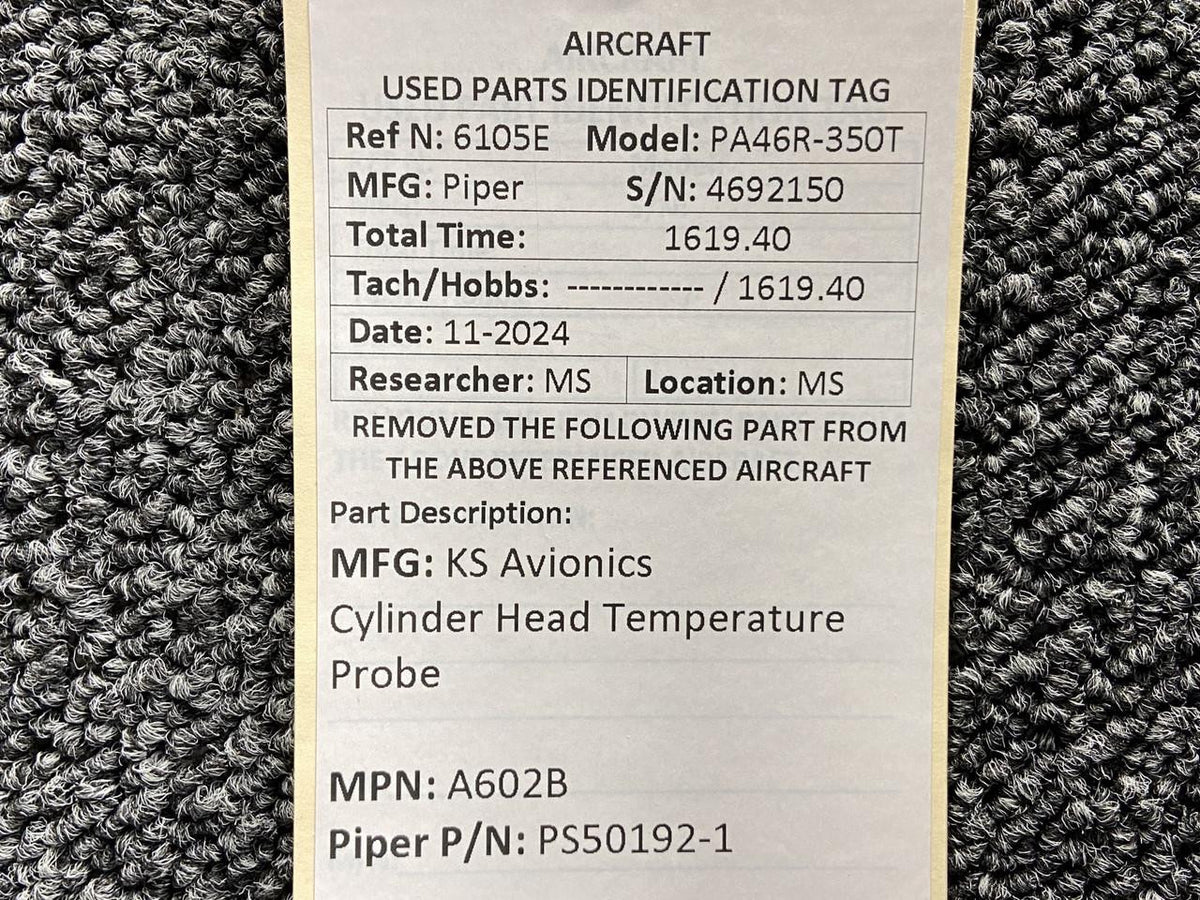 KS Avionics A602B (Alt: PS50192-1) KS Avionics Cylinder Head Temperature Probe