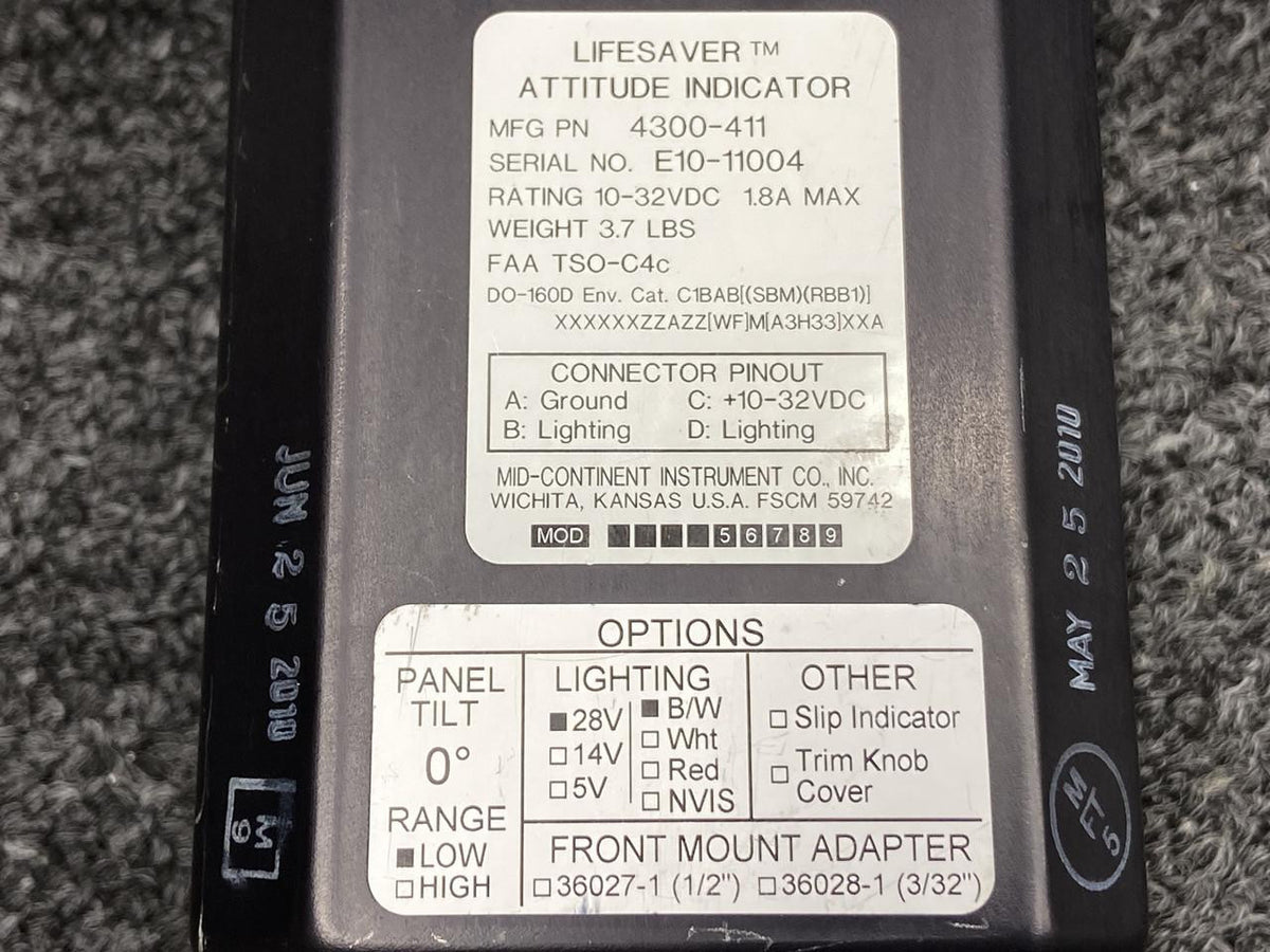 Mid-Continent 4300-411, 9015607 Mid-Continent Lifesaver Altitude Indicator w Battery (Lighted)