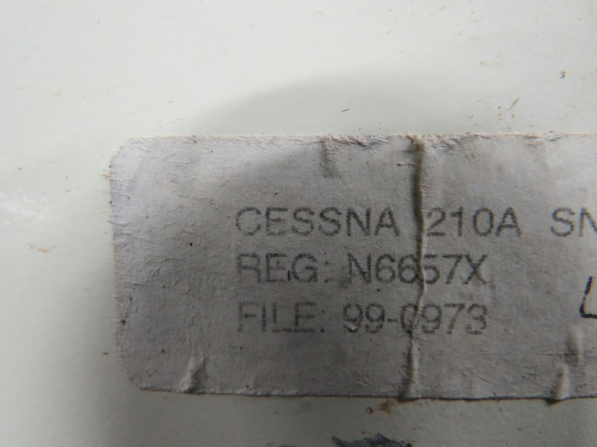 Cessna Aircraft Parts 1213070-3 Cessna 210A Cowl Flap Door Assembly LH (Worn) (Dented)