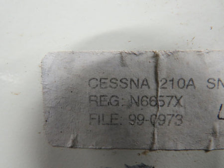 Cessna Aircraft Parts 1213070-3 Cessna 210A Cowl Flap Door Assembly LH (Worn) (Dented)