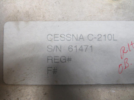 Cessna Aircraft Parts 1241615-2 (Use: 1241690-2) Cessna 210L Main Gear Actuator Support Outboard RH