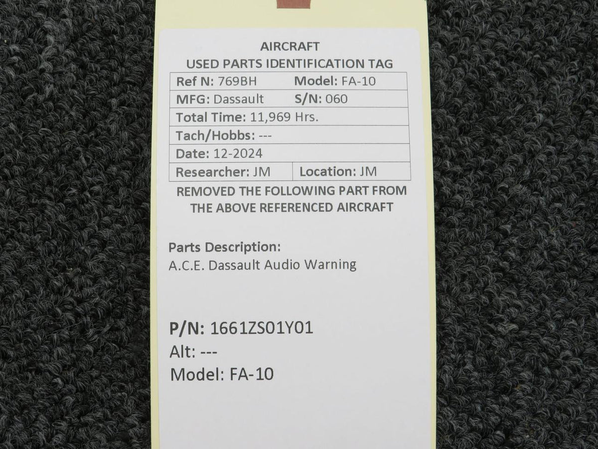 Ace Products 161ZS01Y01 A.C.E. Dassault FA-10 Audio Warning