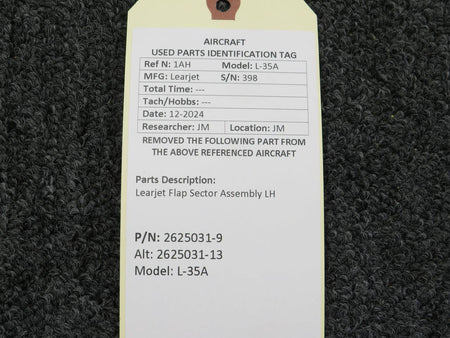 LearJet 2625031-9 (Use: 2625031-13) Learjet L-35A Flap Sector Assembly LH
