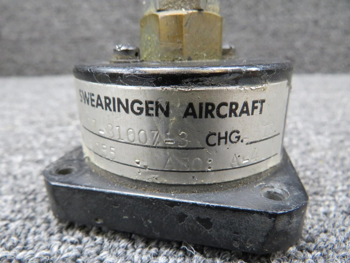Swearingen 27-81007-3 Swearingen Hydraulic Pressure Indicator (Worn Mount)