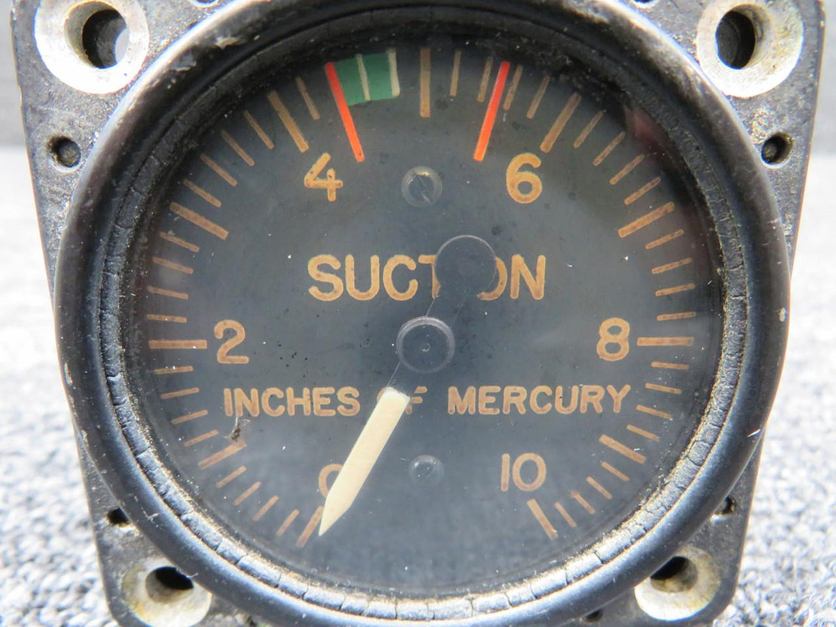 Swearingen 26-86019-1 Swearingen Vacuum Suction Indicator (Worn, Faded Face)