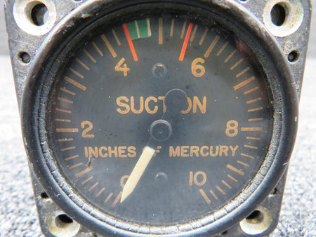 Swearingen 26-86019-1 Swearingen Vacuum Suction Indicator (Worn, Faded Face)