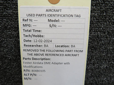 Foster 804B0105 Foster Airdata DME Adapter with Modifications