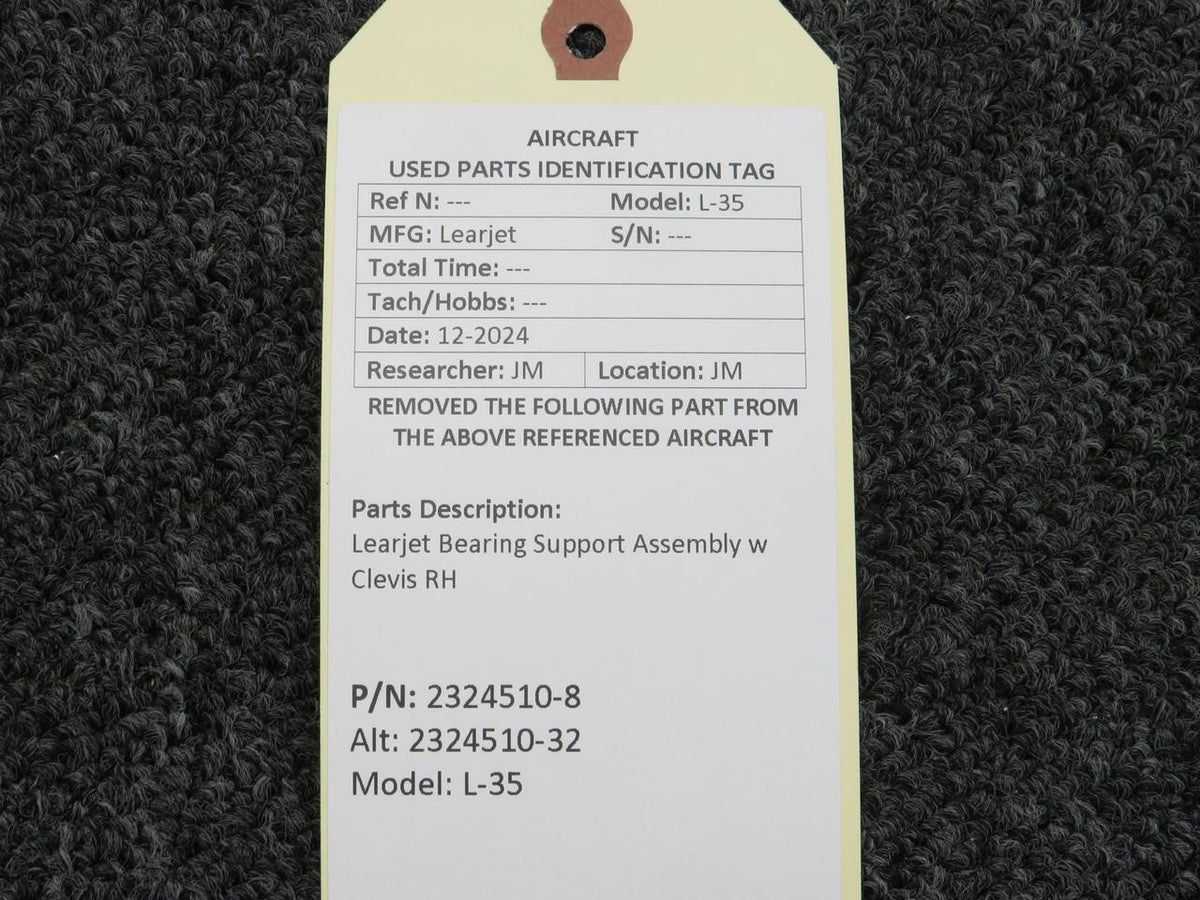 LearJet 2324510-8 (Use: 2324510-32) Learjet L-35 Bearing Support Assembly with Clevis RH