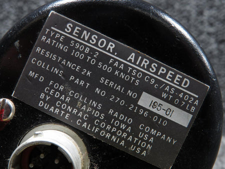 Collins 270-2196-010 Collins 590B-2 Airspeed Sensor Unit