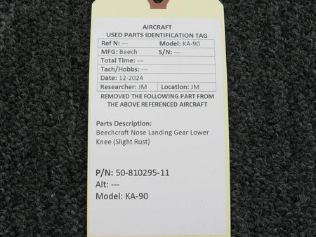 Beechcraft Parts 50-810295-11 Beechcraft KA-90 Nose Landing Gear Lower Knee (Slight Rust)