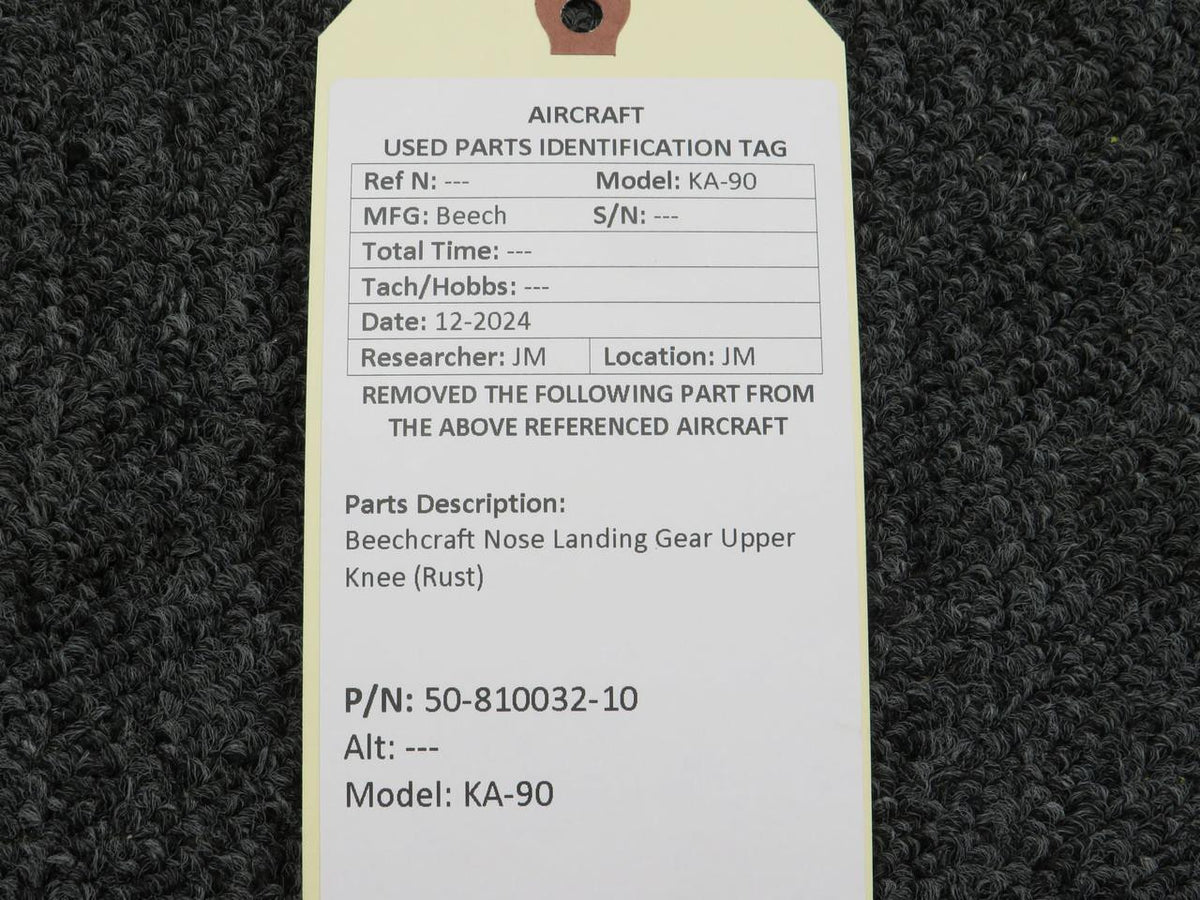 Beechcraft Parts 50-810032-10 Beechcraft KA-90 Nose Landing Gear Upper Knee (Rust)
