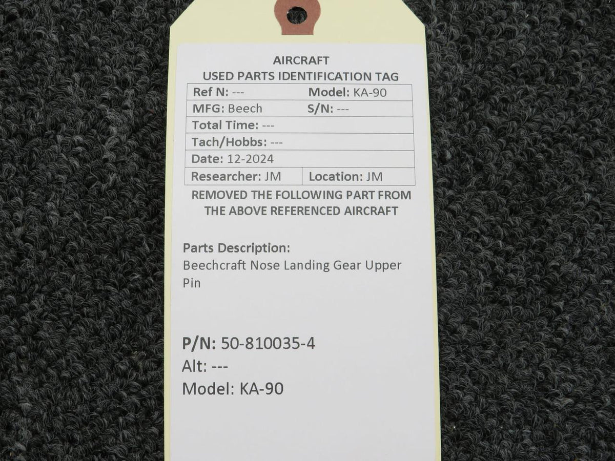 Beechcraft Parts 50-810035-4 Beechcraft KA-90 Nose Landing Gear Upper Pin