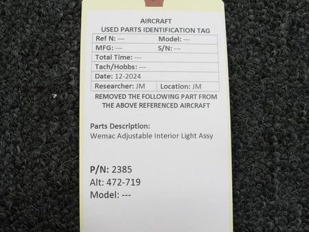 Wemac 2385 (Alt: 472-719) Wemac Adjustable Interior Light Assy