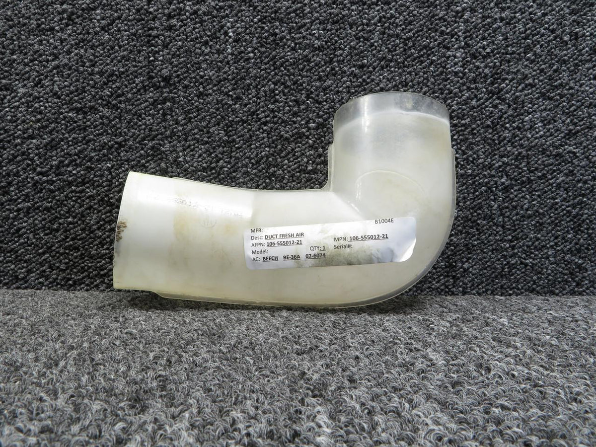 Beechcraft Parts 106-555012-21 Beech 36A Fresh Air Duct