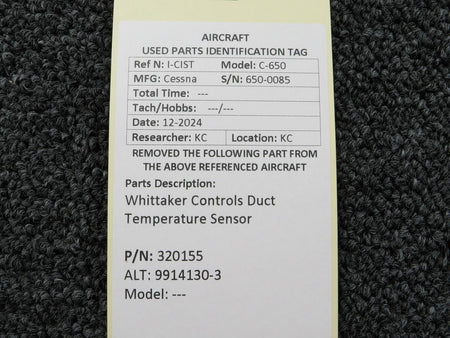 Whittaker Controls 320155 (Use: 9914130-3) Whittaker Controls Duct Temperature Sensor