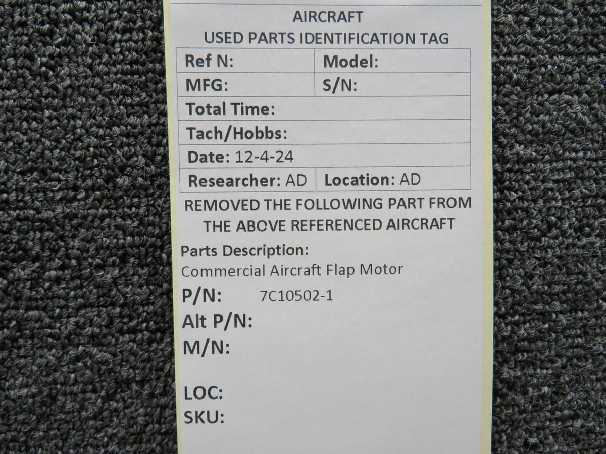 Commercial Aircraft Products 7C10502-1 Commercial Aircraft Flap Motor