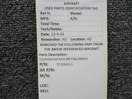 Commercial Aircraft Products 7C10502-1 Commercial Aircraft Flap Motor