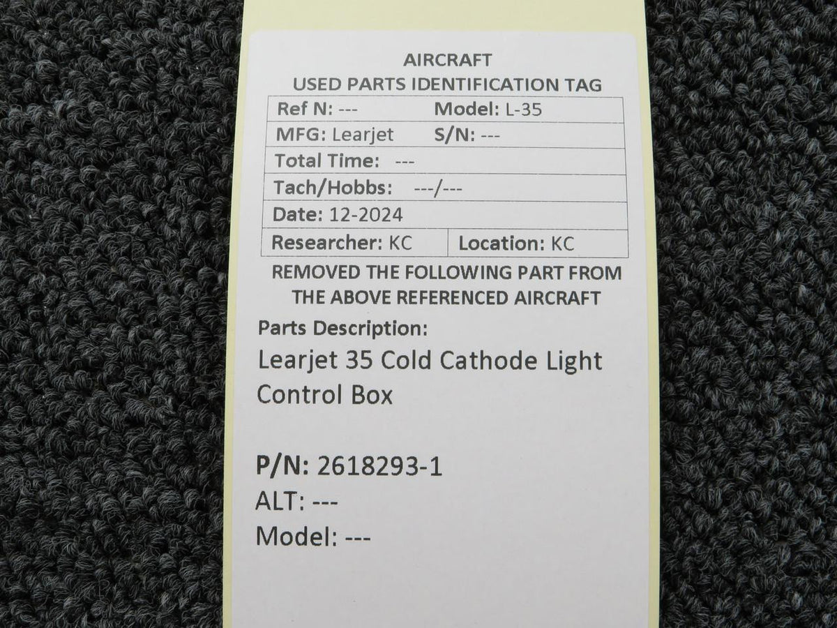LearJet 2618293-1 Learjet 35 Cold Cathode Light Control Box
