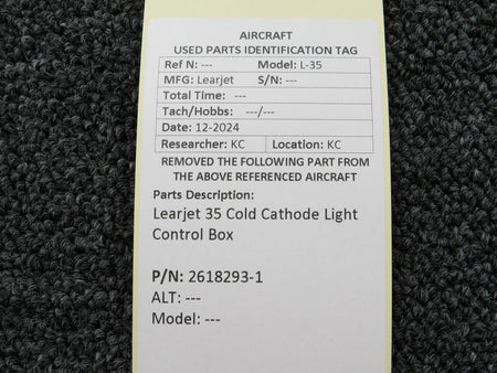 LearJet 2618293-1 Learjet 35 Cold Cathode Light Control Box