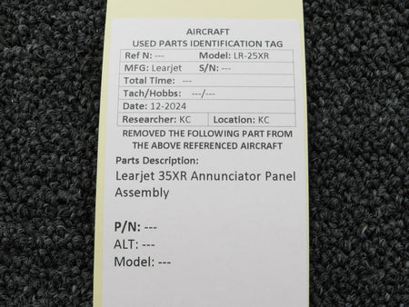 LearJet Learjet 35XR Annunciator Panel Assembly