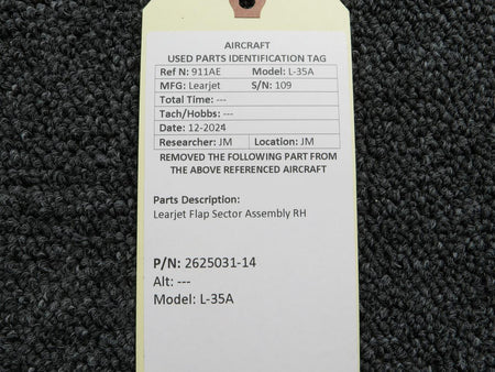 LearJet 2625031-14 Learjet L-35A Flap Sector Assembly RH