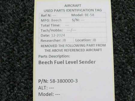 Beechcraft Parts 58-380000-3 Beech Fuel Level Sender
