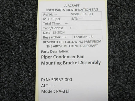 Piper Aircraft Parts 50957-000 Piper PA-31T Condenser Fan Mounting Bracket Assembly