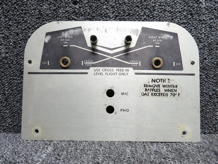 Beechcraft Parts 002-920023-17 Beech B55 Fuel Selector Plate