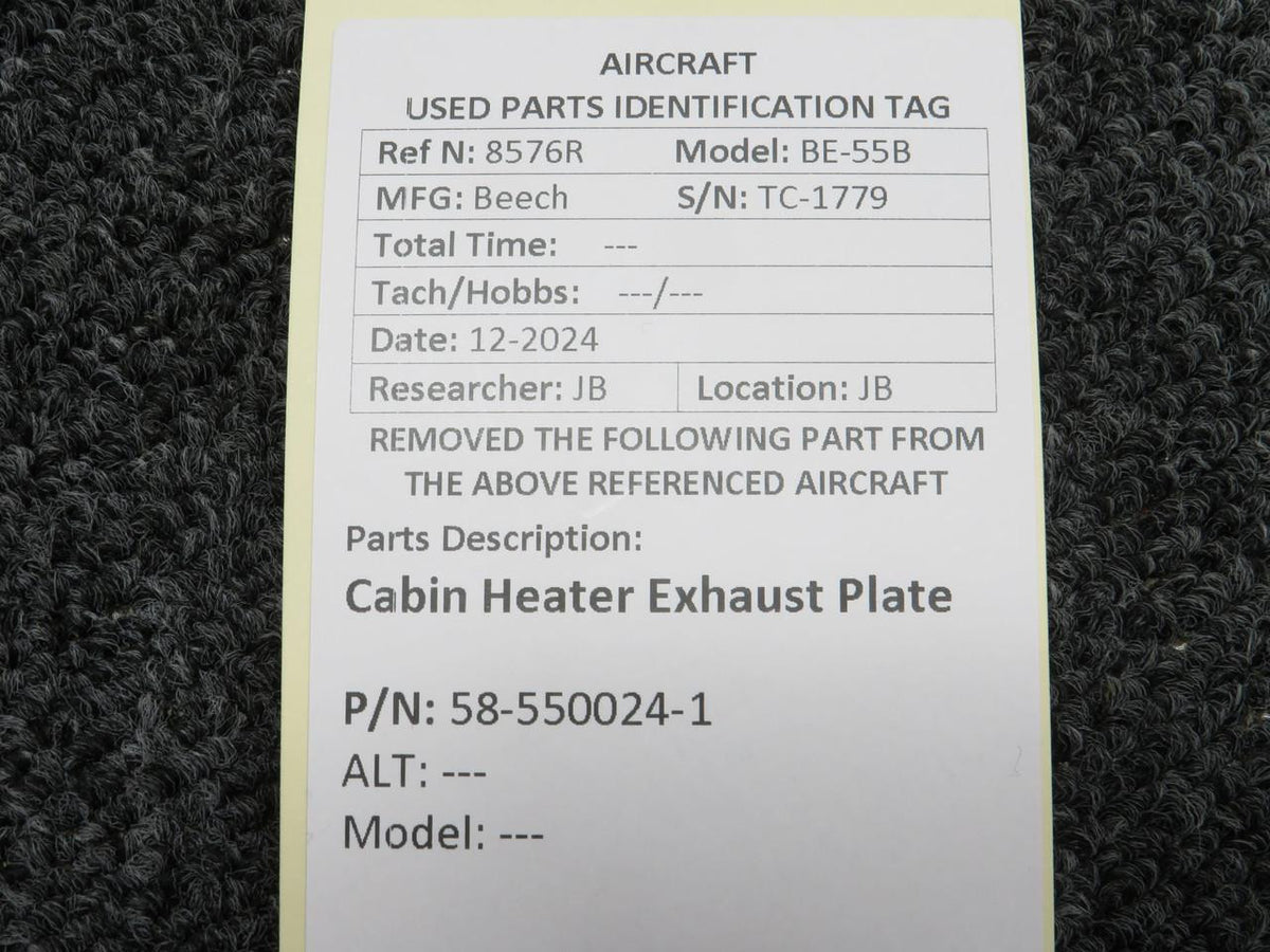 No Brand 58-550024-1 Cabin Heater Exhaust Plate