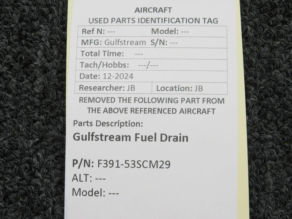 Gulfstream F391-53SCM29 Gulfstream Fuel Drain