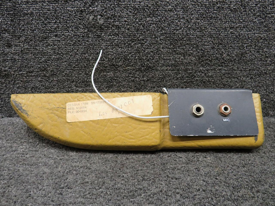 Cessna Aircraft Parts 0715039-3 Cessna 172M Armrest Assembly with Mic Switch (Worn)