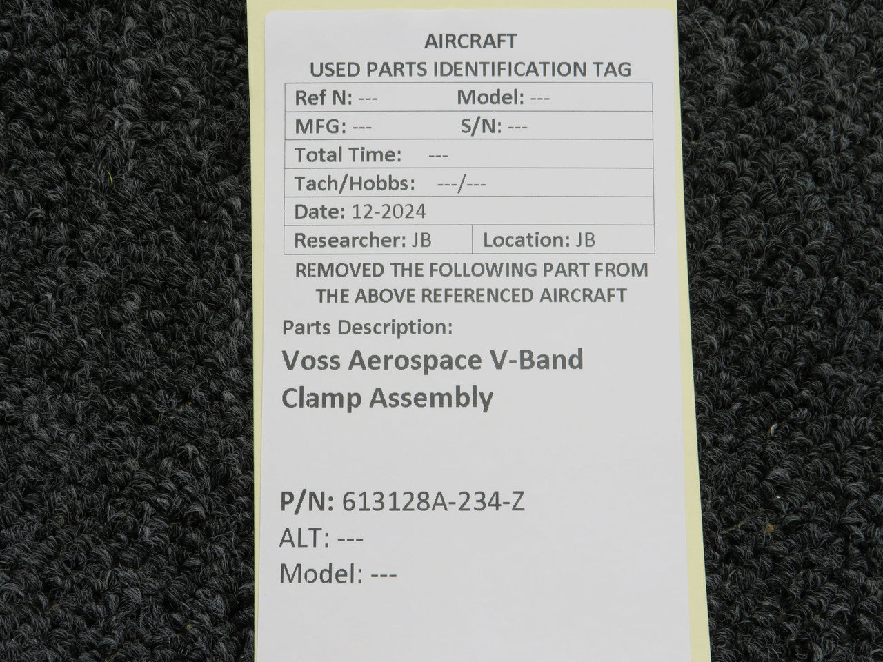 613128A-234-Z Voss Aerospace V-Band Clamp Assembly – BAS Part Sales
