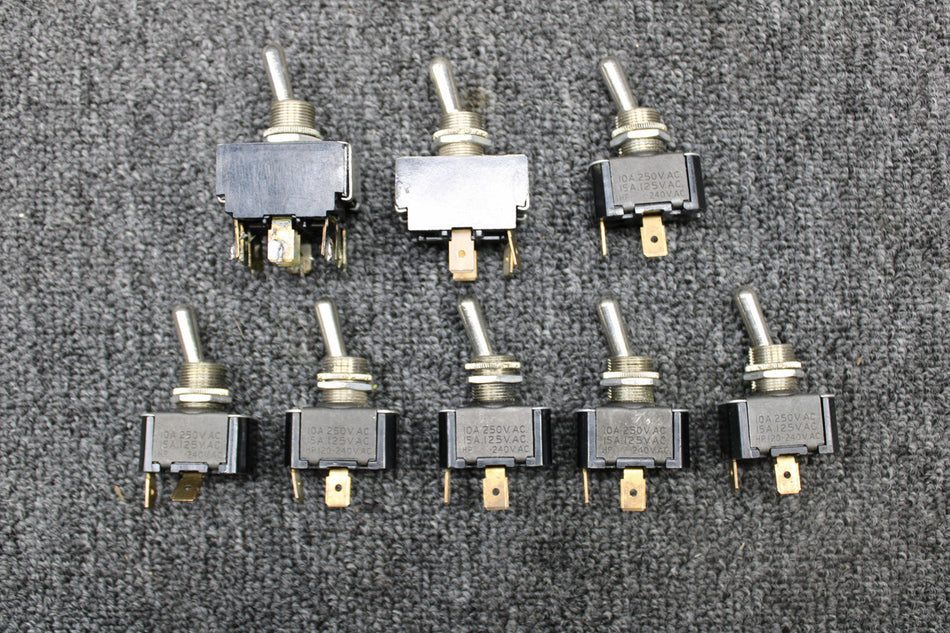 Bellanca 17-30 Carling Toggle Switch Set of 8 (125, 250 VAC)