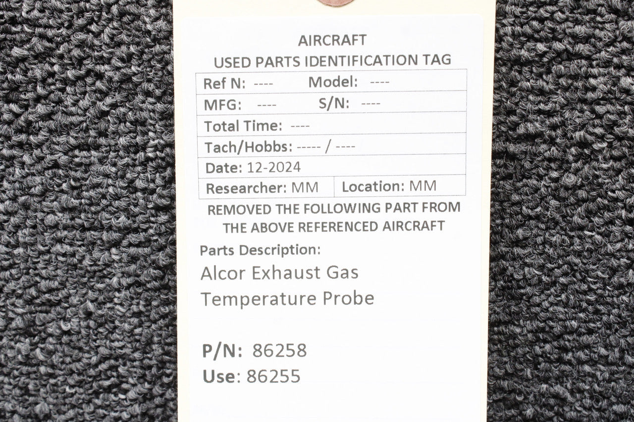 86258 (Use: 86255) Alcor Exhaust Gas Temperature Probe – BAS Part