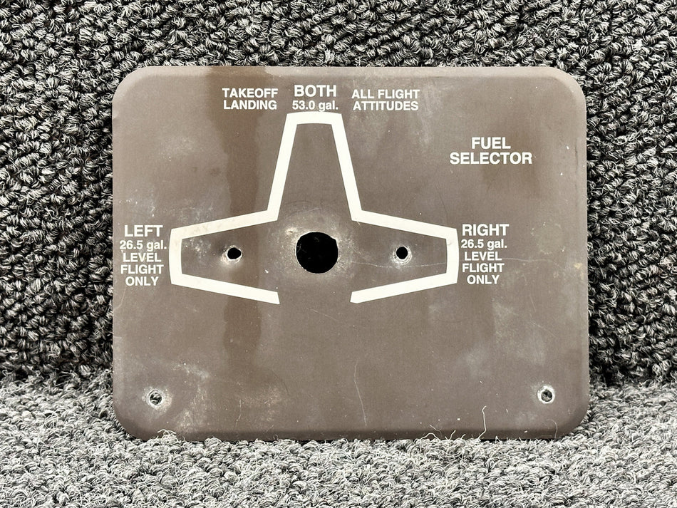 0505095-11 Cessna 172S Fuel Selector Placard