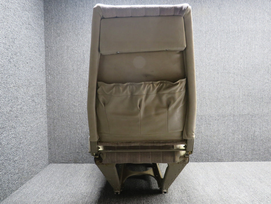 169-534024-602 Beechcraft B23 Co-Pilot Seat Assembly (Rails: 9”) (Worn, Rip)