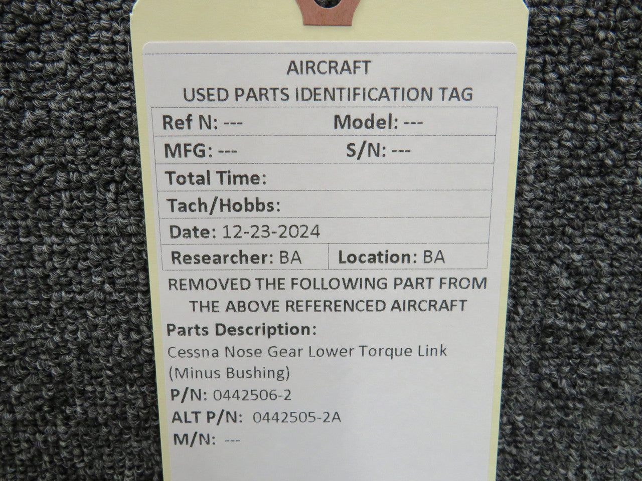 0442506-2 (Cast: 0442505-2A) Cessna Nose Gear Lower Torque Link