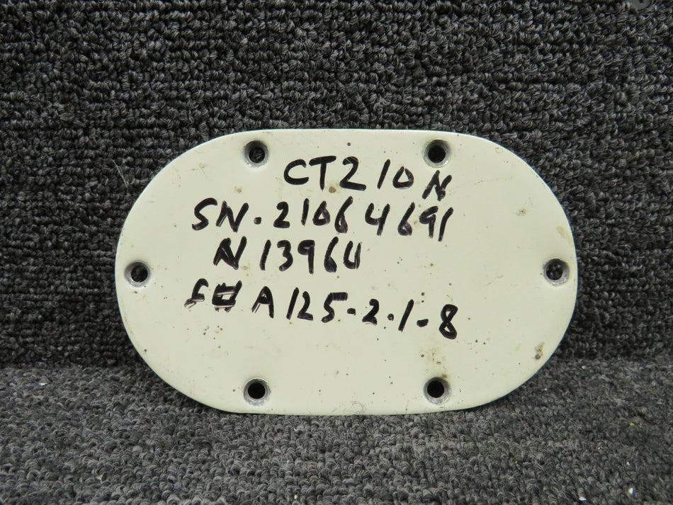 1221096-3 Cessna T210N Inspection Panel (6 Hole Oval) (Worn Holes)