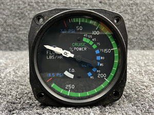 6060-2104 (Alt: C662020-0104) United Instruments Dual Fuel Flow Indicator